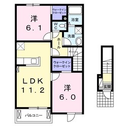 北松本駅 徒歩18分 2階の物件間取画像